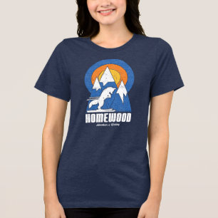 Camiseta Triblenda Retro Homewood Mountain Ski White Fox T-Shirt