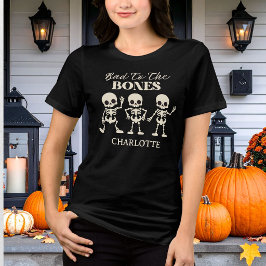 Camiseta Triblenda Retro Malo Hasta Los Huesos Crema Halloween Espelu