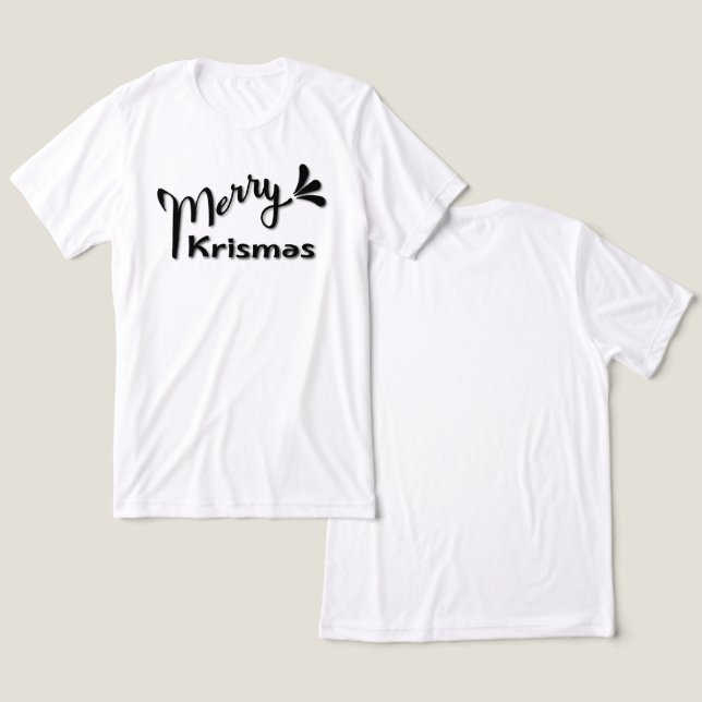 Camiseta Triblenda Retro Merry Christmas Style (Diseño Anverso y Reverso)