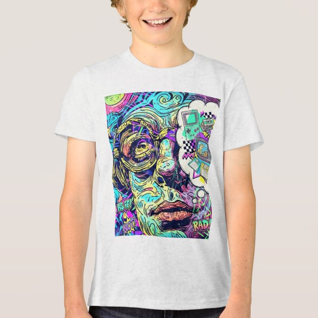 Camiseta Triblenda Retro Psychedelic Kids Childrens T-Shirt (Anverso)