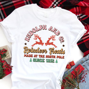 Camiseta Triblenda Retro Rudolph y Cía. Golosinas de Reno Navidad