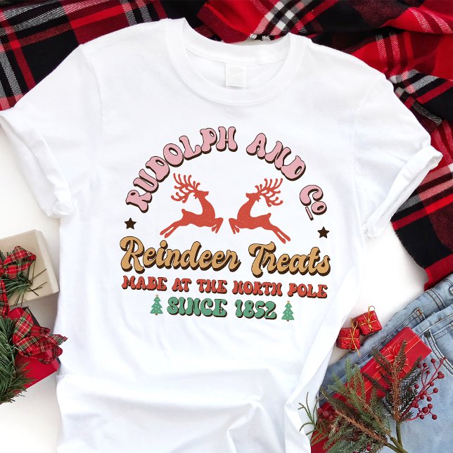 Camiseta Triblenda Retro Rudolph y Co. Reindeer tratan a Navidades (Subido por el creador)