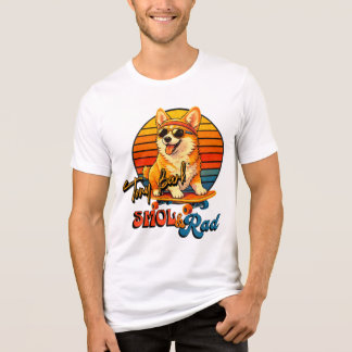 Camiseta Triblenda Retro Skate Corgi – Tony Bark™ – Smol & Rad 