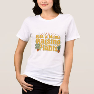 Camiseta Triblenda Retro Solo una Mamá Criando Plantas SVG