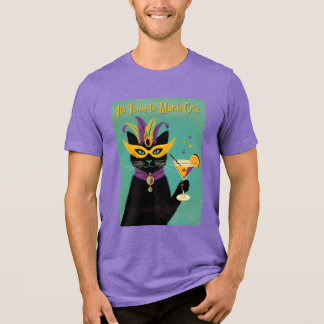 Camiseta Triblenda Retro Sophisticats Its Time to Mardi Gras Martini