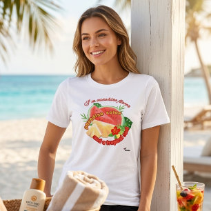 Camiseta Triblenda Retro Tropical Fruit T-Shirt Watermelon Pineapple