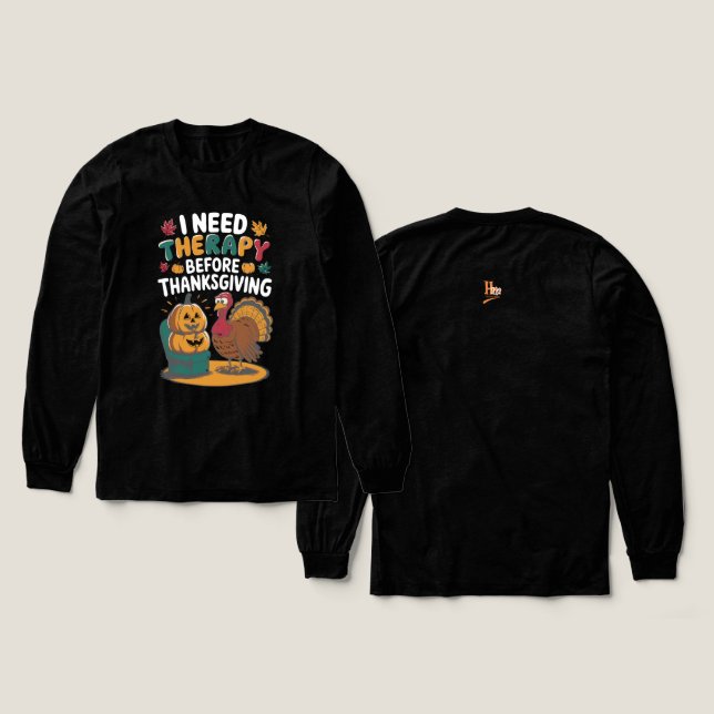 Camiseta Triblenda Retro Turkey Therapy  (Diseño frontal y trasero)