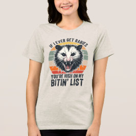 Camiseta Triblenda Retro Vintage Rabia Mapache Humor Sarcástico