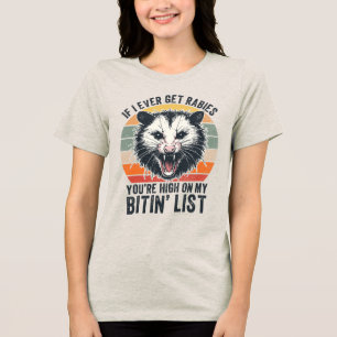 Camiseta Triblenda Retro Vintage Rabia Mapache Humor Sarcástico