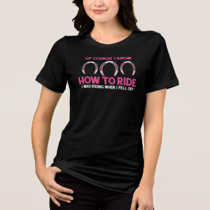 Camiseta Triblenda Retruécano del jinete del caballo sé montar