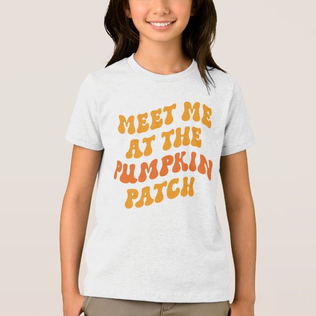Camiseta Triblenda Reúnete conmigo en el parche de calabaza (Anverso)