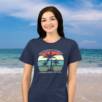 Reunion de familia de playa Palm Tree Sunset Women