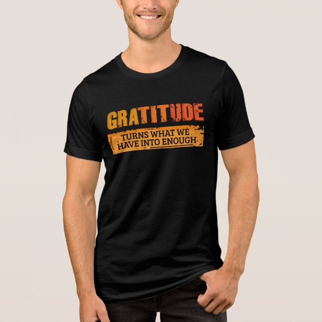 Camiseta Triblenda Reunión de la familia Gratitude de Acción de Graci (Anverso)