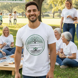 Camiseta Triblenda Reunión familiar de raíces de árbol del patrimonio