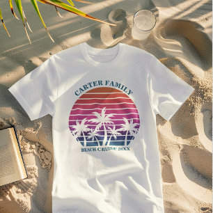 Camiseta Triblenda Reunión Familiar de Vacaciones en la Playa Tropica
