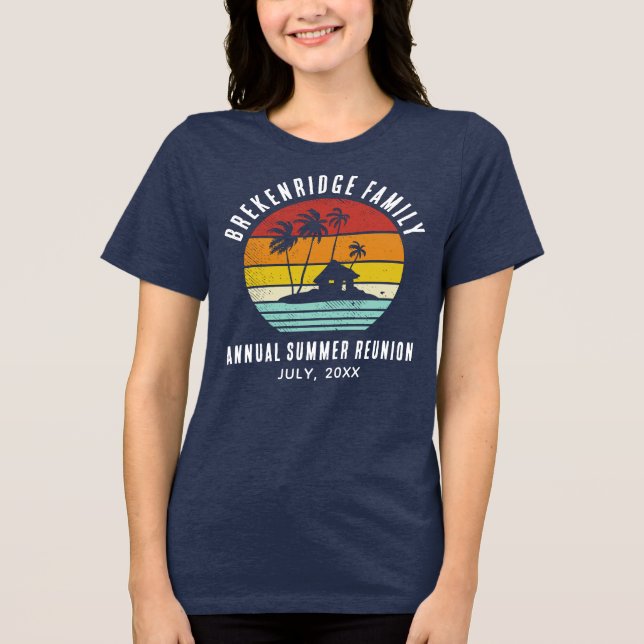 Camiseta Triblenda Reunión familiar de Vacation Beach House (Anverso)