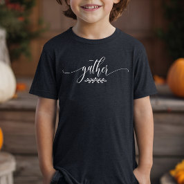 Camiseta Triblenda Reunir Acción de Gracias Otoño Botánico Minimalist