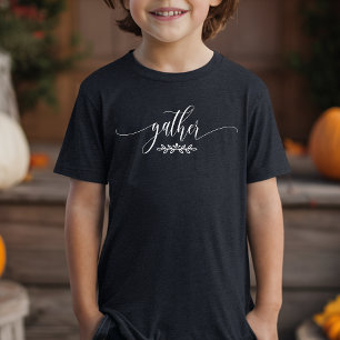 Camiseta Triblenda Reunir Acción de Gracias Otoño Botánico Minimalist
