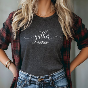 Camiseta Triblenda Reunir Día de Acción de Gracias Otoño Botánico Min