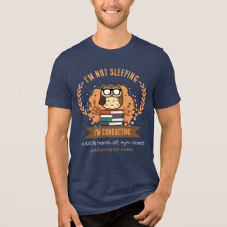 Camiseta Triblenda Revisión del rendimiento del búho gerente divertid