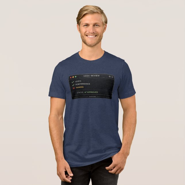 Camiseta Triblenda Revisor de Código Programador  (Anverso Completa)