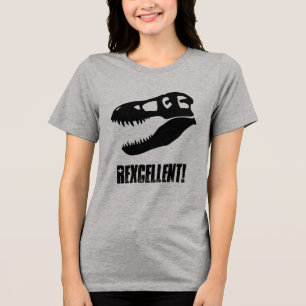 Camiseta Triblenda ¡Rexcelente! Cráneo de Dinosaurio T. rex