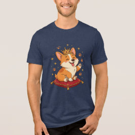 Camiseta Triblenda Rey Corgi Lindo Amante de Corgi Corona Real