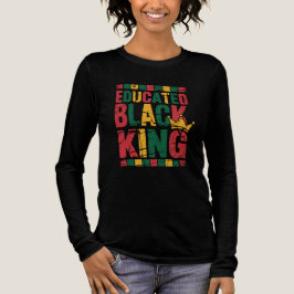 Camiseta Triblenda Rey Negro Educado | Cita de Orgullo Afro | Negro