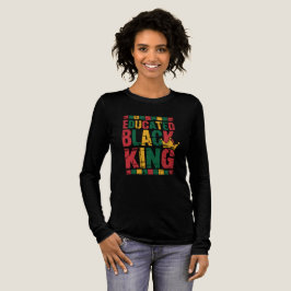 Camiseta Triblenda Rey Negro Educado | Cita de Orgullo Afro | Negro