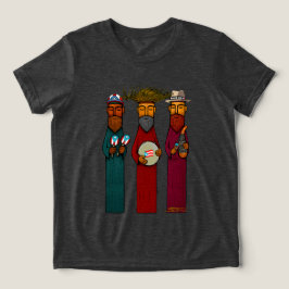 Camiseta Triblenda Reyes Magos puertorriqueños con parranda musical