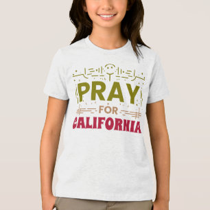 Camiseta Triblenda Reza por California ・ Soporte para CA