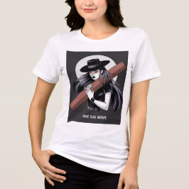 Camiseta Triblenda Rezar, holgazanear, repetir la mujer