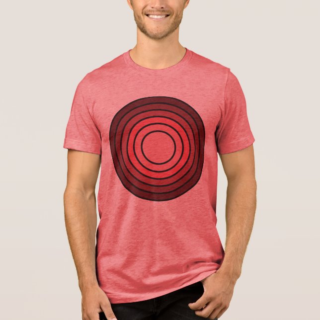 Camiseta Triblenda Rholmn (Rojo Combinado) (Anverso)