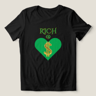 Camiseta Triblenda RICA DE CORAZÓN ALMA RICA Mujer Negra