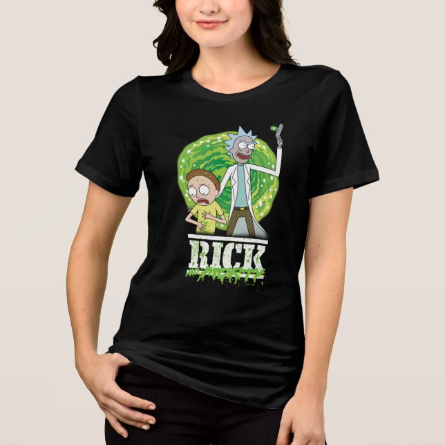 Camiseta Triblenda RICK AND MORTY™ | Splash verde (Anverso)