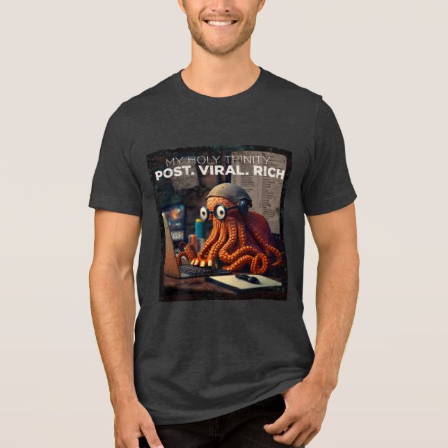 Camiseta Triblenda Ricos virales post - Gamer de calamar (Anverso)