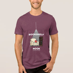 Camiseta Triblenda Rincón de Estantería de Libros Acogedor Diseño de