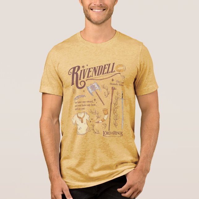 Camiseta Triblenda RIVENDELL™ Watercolor Collage Graphic (Anverso)