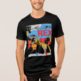 Camiseta Triblenda Roaring Tyrannosaurus Rex Retro Pop Art T-Shirt