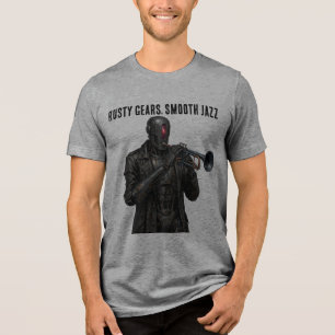 Camiseta Triblenda Robot de Jazz suave engranes oxidados Trompeta Ste