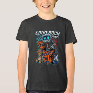 Camiseta Triblenda Robot de Música Rock Fuerte