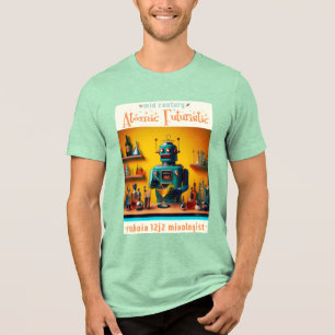 Camiseta Triblenda Robot Retro Futurista ROBIA 12J2 Mixólogo