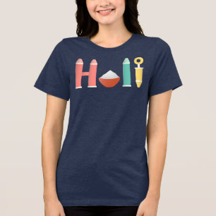 Camiseta Triblenda Rociador de pintura y tazón de polvo de Holi