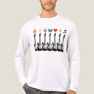 Camiseta Triblenda Rock Guitar Emoji Art - Music Lover Design