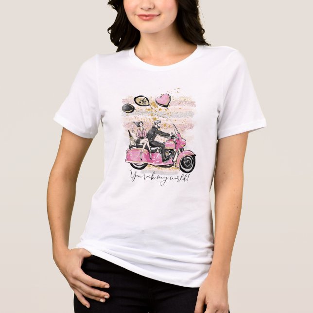 Camiseta Triblenda Rock My World | Sublimación de motocicletas de par (Anverso)