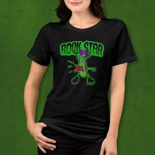 Camiseta Triblenda Rock Star Pickle - Funny Personalizado