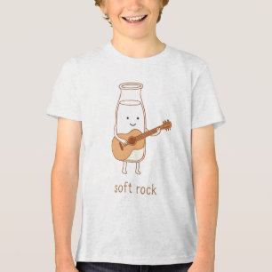 Camiseta Triblenda Rock suave - Guitarra con botella de leche