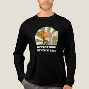 Camiseta Triblenda Roedores Bros Nunca Estres Funny Capybara