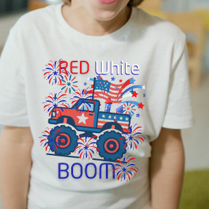 Camiseta Triblenda Rojo, blanco boom 4 de julio cumpleaños 250 
