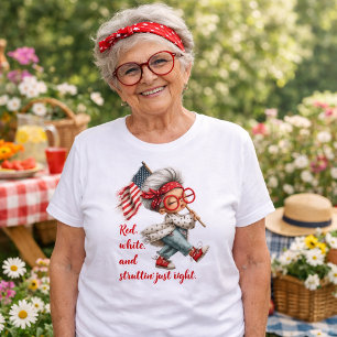 Camiseta Triblenda Rojo, Blanco y Orgulloso Personalizado Patriótico